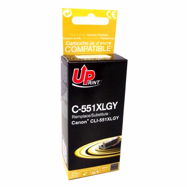 Inkoust UPrint C-551XLGY / CLI551GY XL (šedý)