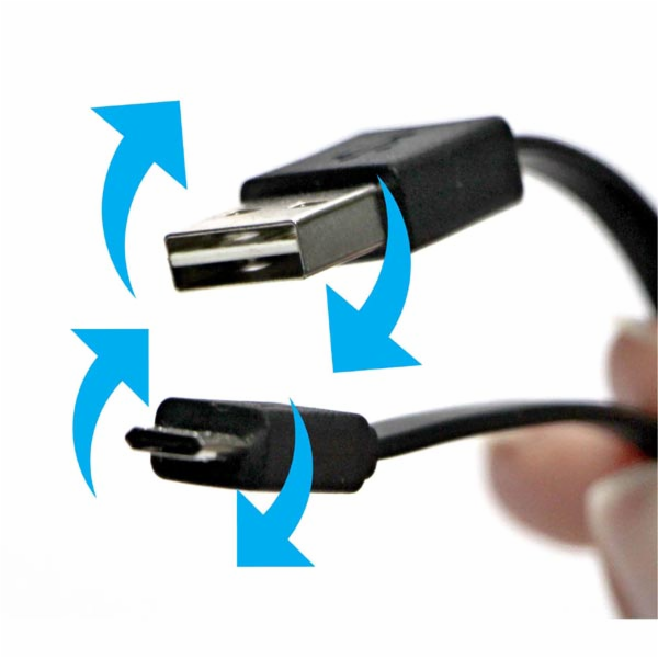 Neutrální USB kabel USB-A - microUSB 0,3 m černý (NULL)