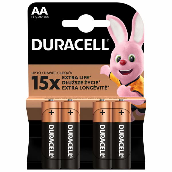 Baterie Duracell Basic AA / R6 1500mAh 4ks.