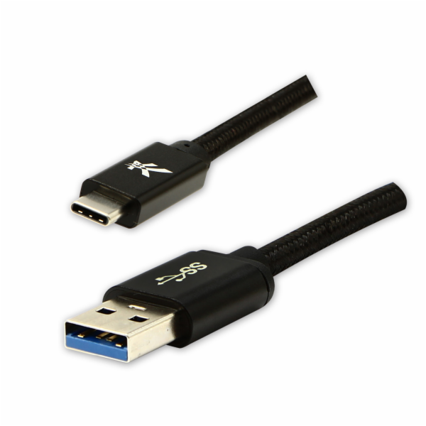 Kabel USB Logo USB-A - USB-C 2 m Černý
