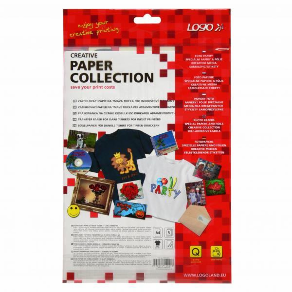 Logo Žehlicí stroj, papír na tmavá trička, bílý, A4, pro ...