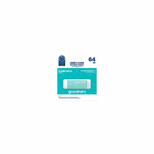 GOODRAM Flash Disk 64GB UME3, USB 3.0, CARE PAMGORFLD0417