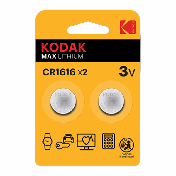 Baterie Kodak Max CR1616 2 ks.