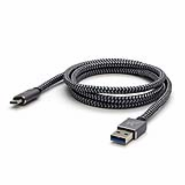 Kabel USB Logo USB-A - USB-C 1 m Černá a šedá