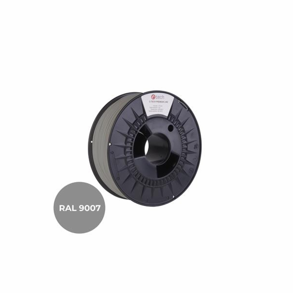 C-TECH Tisková struna (filament) PREMIUM LINE, PETG, šedý...
