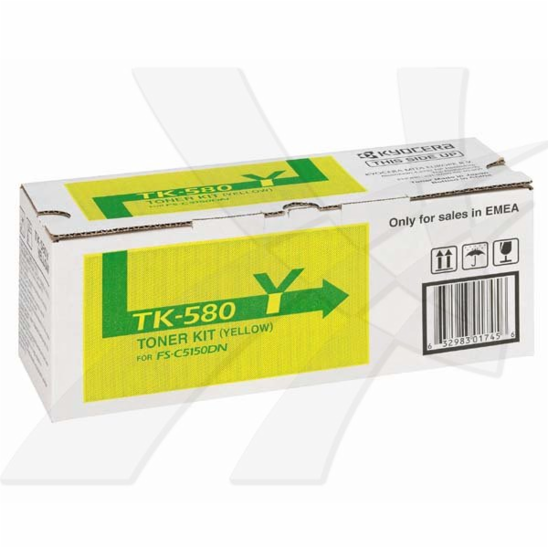 Kyocera toner TK-580Y/ FS-C5150DN/ 2 800 stran/ Žlutý
