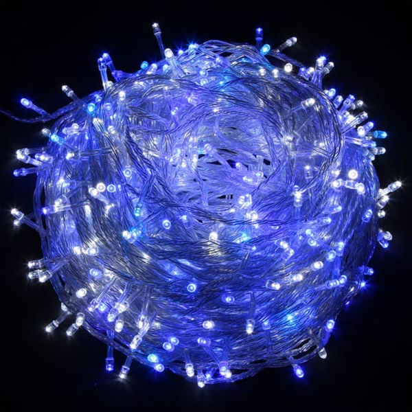 100 LED modrých světel na vánoční stromeček