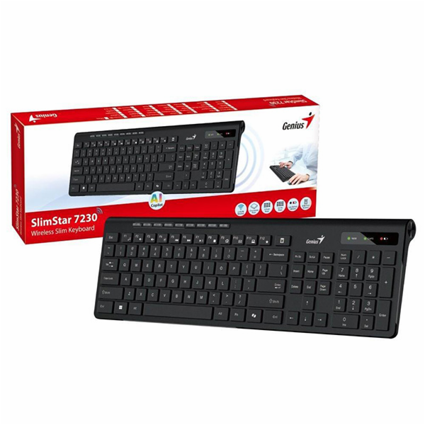 GENIUS klávesnice Slimstar 7230/ bezdrátová 2,4GHz/ mini ...