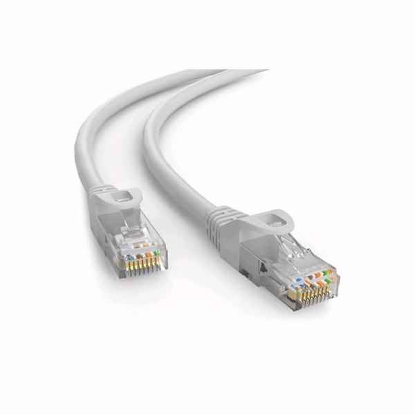 Kabel C-TECH patchcord Cat6, UTP, šedý, 40m