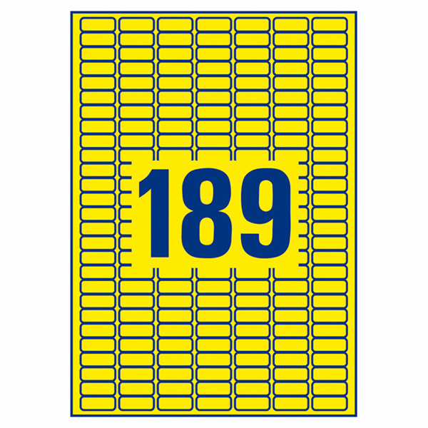 Avery Zweckform LABEL ZF L6037 MINI LABEL 25,4X10 MM ŽLUT...