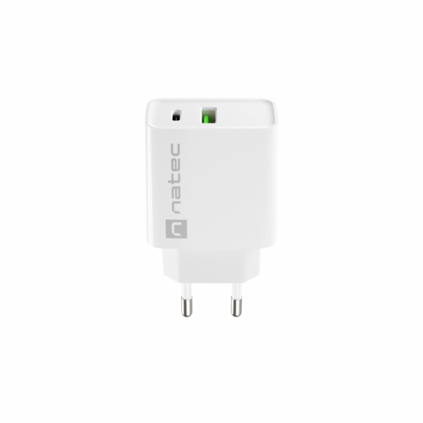 Ribera nástěnná nabíječka 1x USB-A + 1x USB-C 20W Bílá