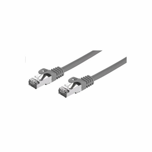 C-TECH kabel patchcord Cat7, S/FTP, šedý, 0,25m