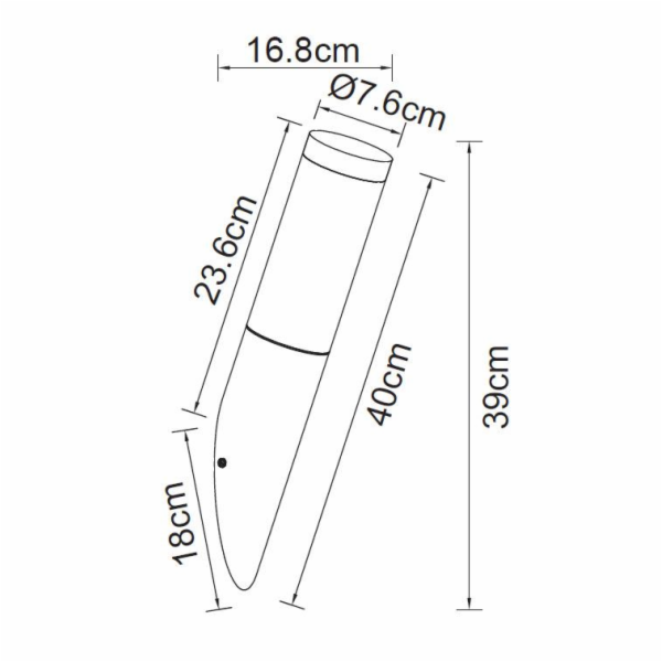 Svítidlo Domoletti Monteo DH021, 23W, E27, IP44, antracit