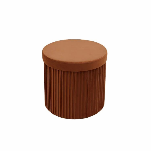 Pouf Domoletti HS522-7, hnědý 38 cm x 38 cm x 38 cm