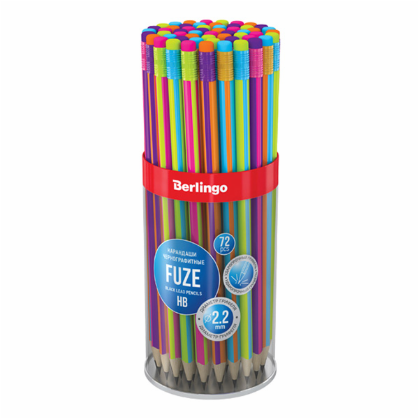 Berlingo Berlingo, Barevná tužka Fuze, 72 ks, s gumou
