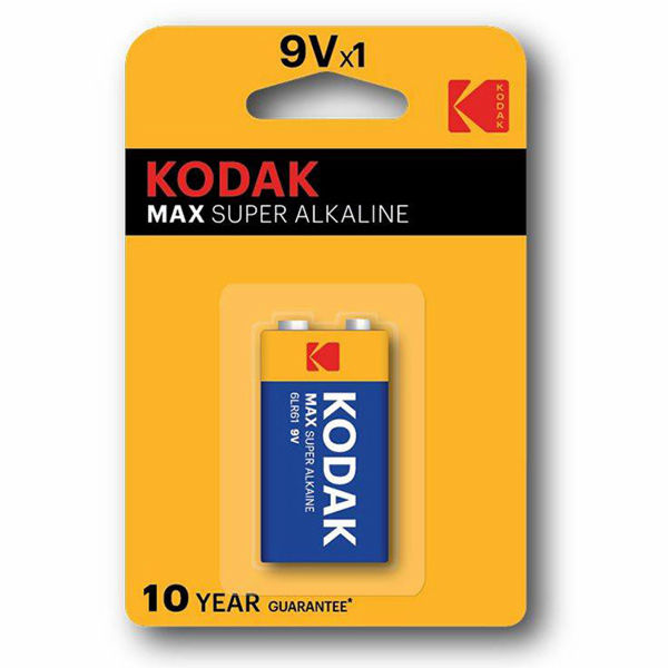 Baterie Kodak 9 V MAX alkalická blistr