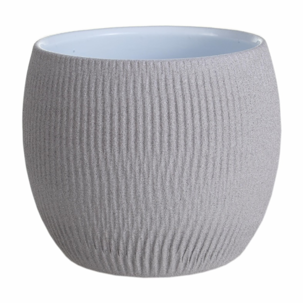 Hrnec Domoletti 66713/141, keramika, H 13 cm, šedý