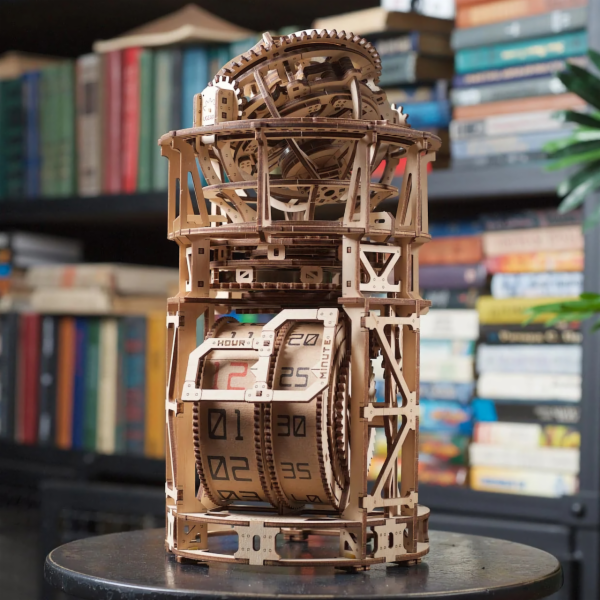 Ugears 3D dřevěné mechanické puzzle Hodinový strojek s to...