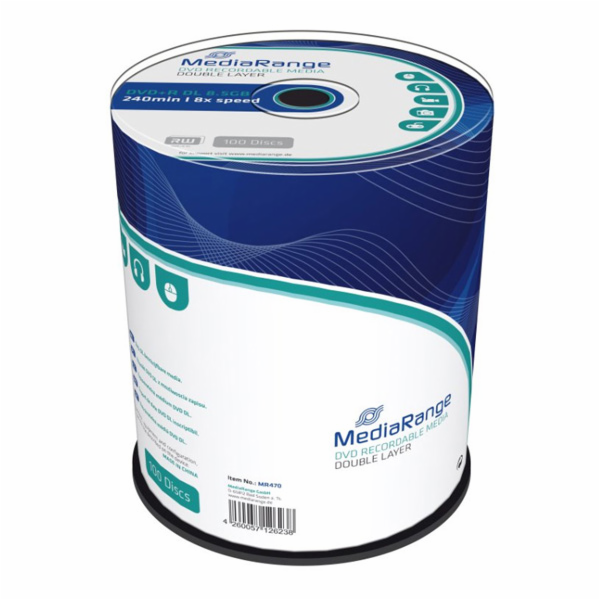 MediaRange DVD+R 8,5GB 100ks 8x Double Layer