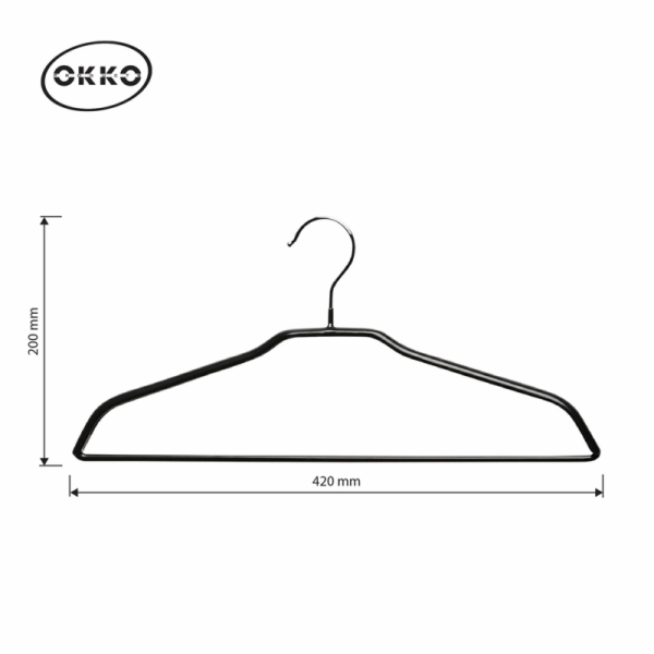 Věšáky černé OKKO, LSMD025, 5 ks