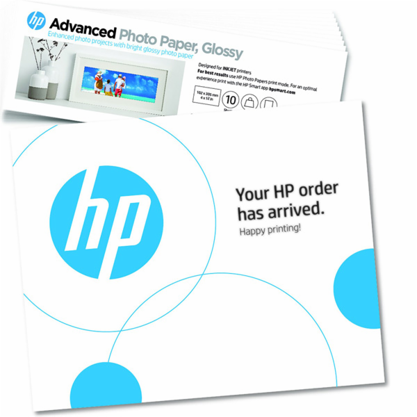HP Advanced - Lesklý - 10,5 mil. - 102 x 305 mm - 250 g/m...