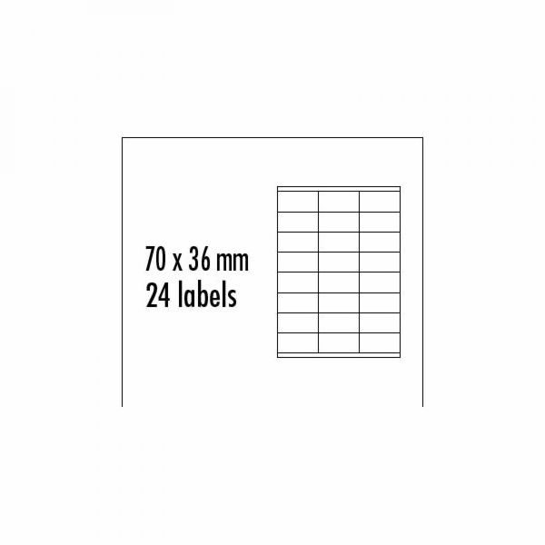 Logo etikety červené  70mm x 36mm  balen