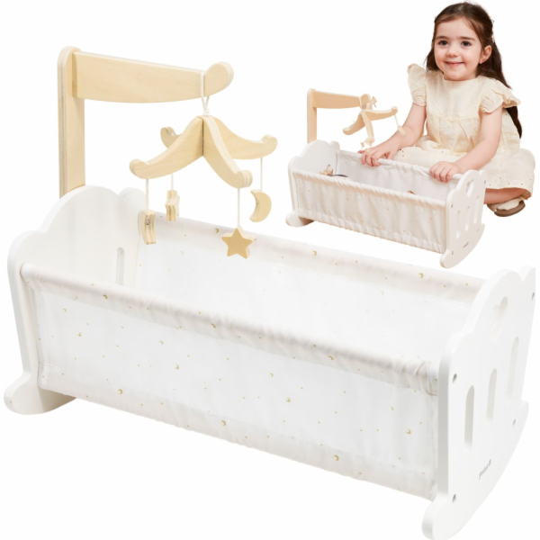Dřevěná postýlka kolébka pro panenky Viga