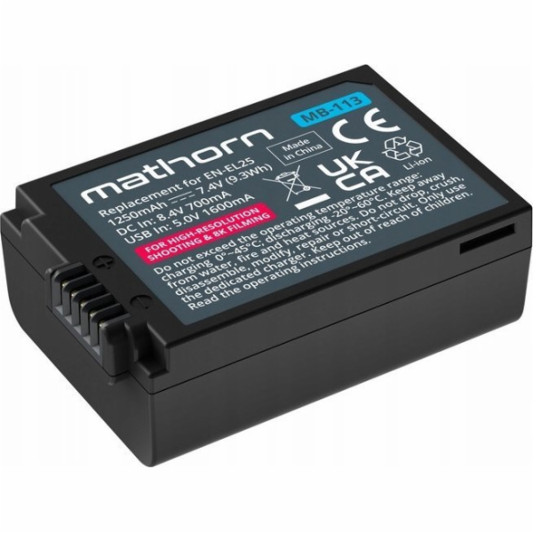 Nitecore Baterie Mathorn MB-113 1250mAh USB-C Náhrada za ...