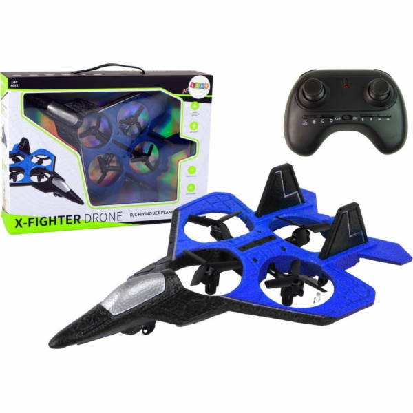 LeanToys RC dron Blue Fighter na dálkové ovládání, letadl...