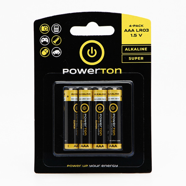 baterie Powerton 1,5  AAA  4-pack  blist