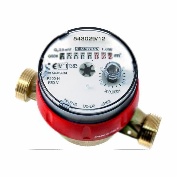 BMETERS MĚŘIDLA Vodoměr GSD8-RFM na teplou vodu 1/2'' AC ...