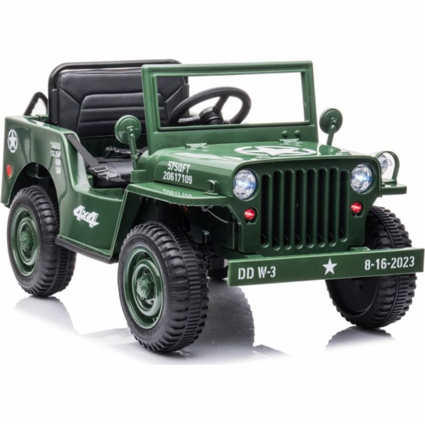 Lean Cars Auto na baterie JH-103 armádně zelené 4x4