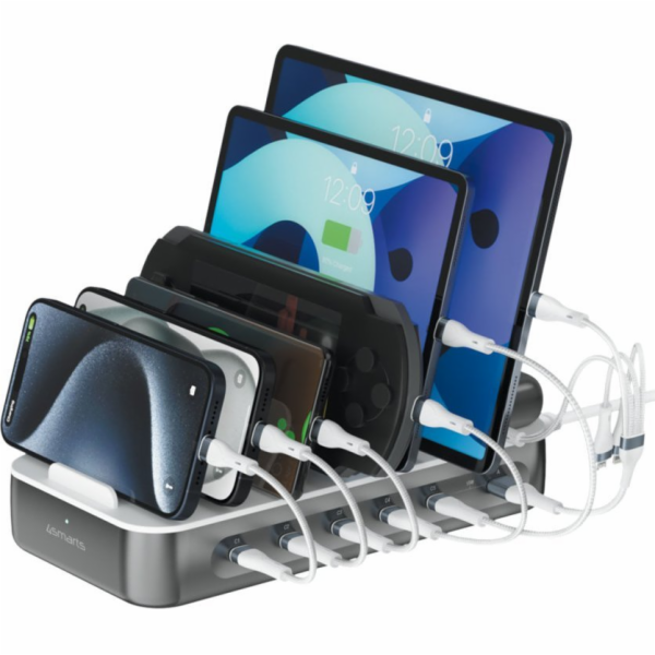 4smarts Team 100W nabíjecí stanice se sadou kabelů Space ...