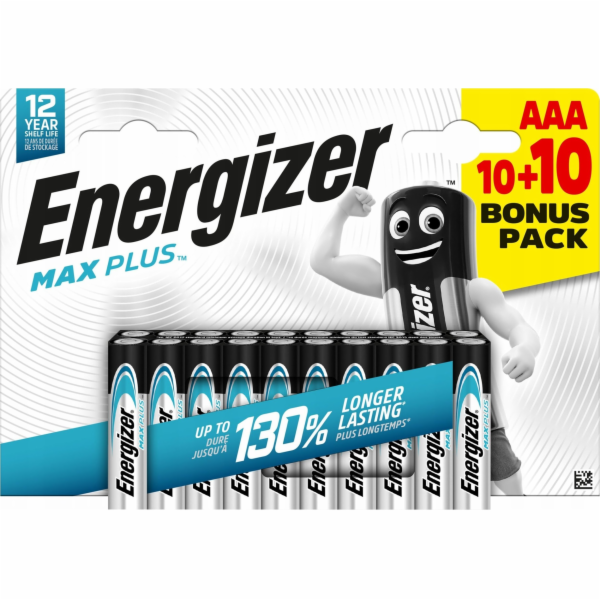 Energizer Baterie Max Plus AAA / R03 20 ks.