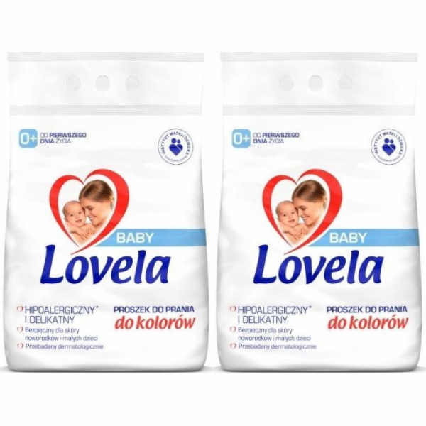 Lovela 2x Dětský prací prášek na barevné prádlo 2,7 kg