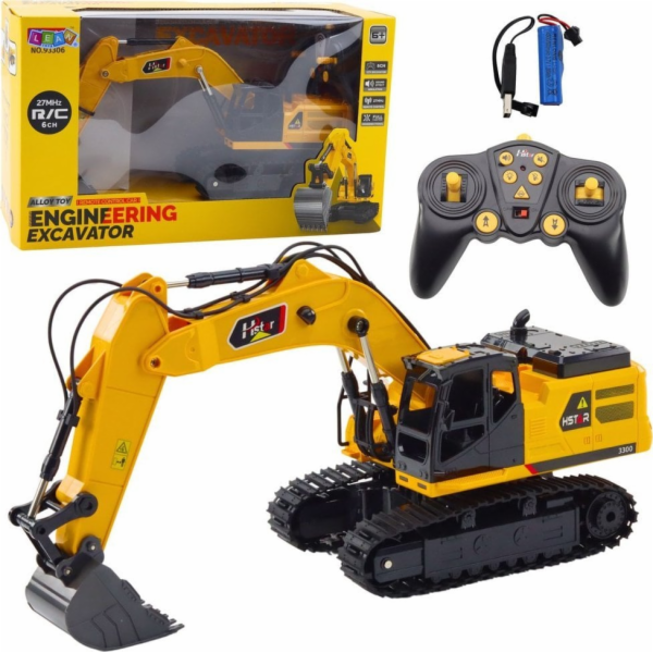 LeanToys Dálkově ovládaný pásový bagr RC zvuky 6 kanálů 2...