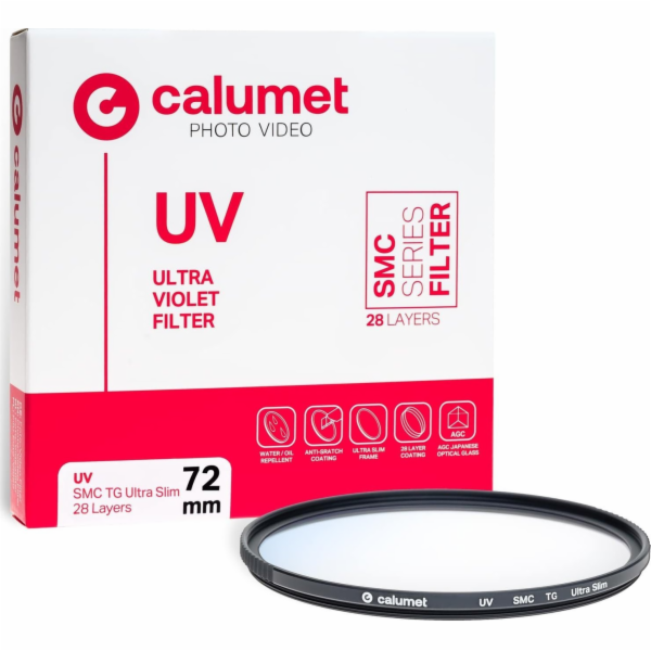 Calumet UV filtr SMC TG 72 mm ultra tenký 28 vrstev