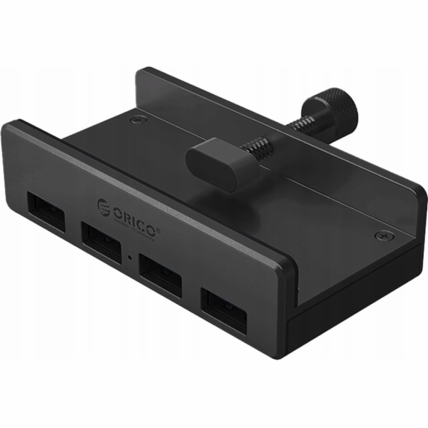Orico 4portový HUB USB-A 3.0 s montáží na svorku - černý