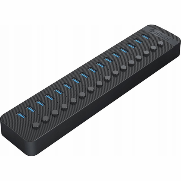 16portový HUB s přepínačem USB-A 3.0 - černý