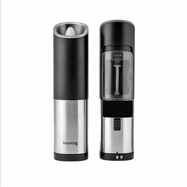 Elektrické mlýnky na koření Huslog stříbrné