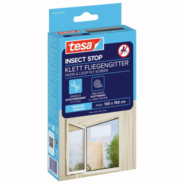 tesa® Standard, 130x150 cm, síť proti hmyzu a komárům, na...