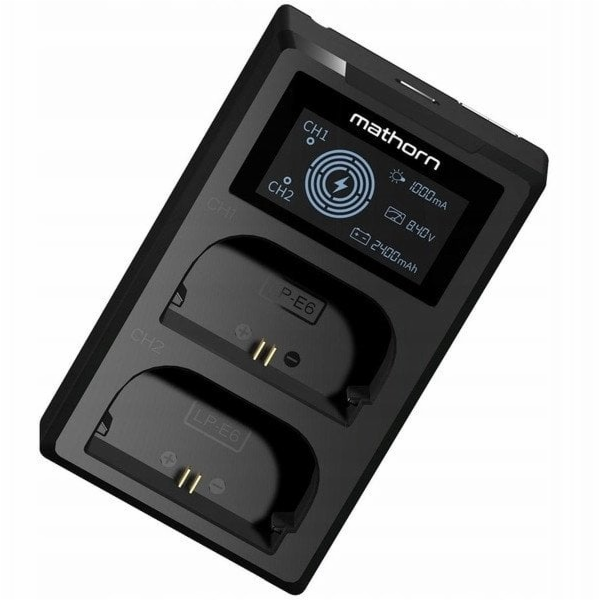 Mathorn Dvoukanálová nabíječka MBC-D200 USB-C pro Canon L...