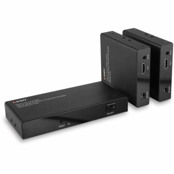 Lindy Přepínač Cat 6 HDMI 4K60 2portový rozbočovač 70m