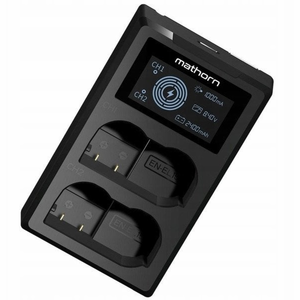 Mathorn Dvoukanálová nabíječka MBC-D210 USB-C pro Nikon E...