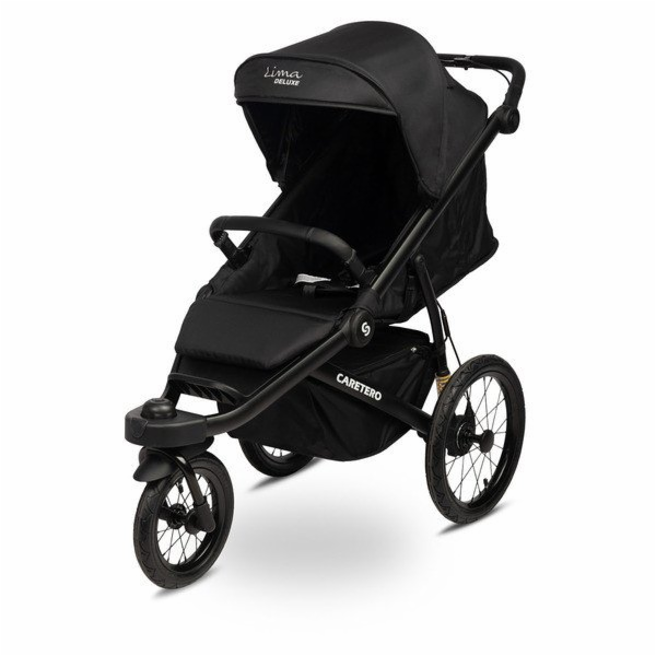 Caretero Kočárek Lima Deluxe v černé barvě