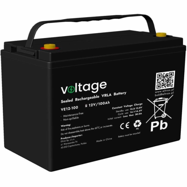 voltage Baterie AGM napětí 12V 100Ah VE12-100 (životnost ...