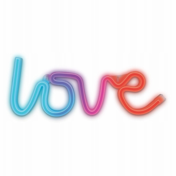 TelForceOne RGB LED neon LOVE FLRN01 + dálkové ovládání F...