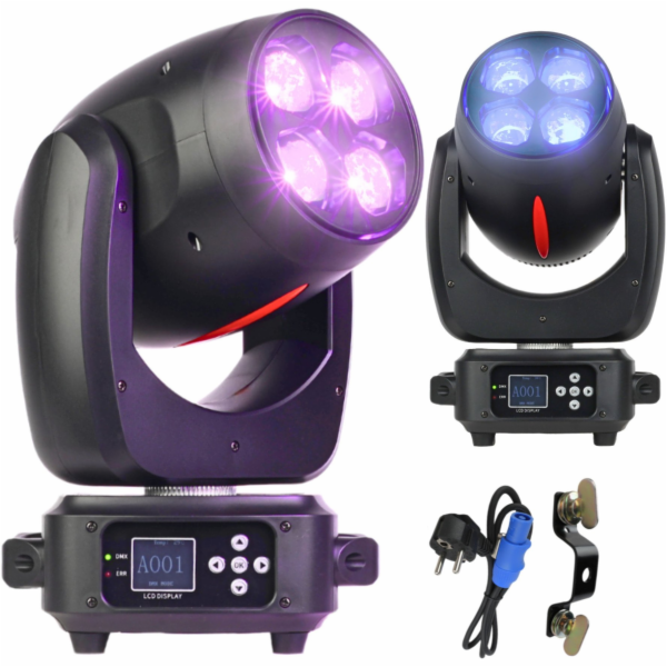 LIGHT4ME RED LINE WASH 4x40W LED pohyblivé hlavy pro jevi...