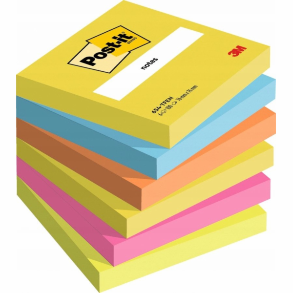 Post-it Samolepicí lístky , ENERGETIC, 76x76 mm, 6x100 li...