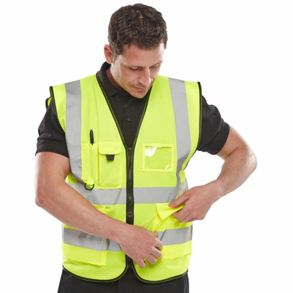 BEESWIFT Reflexní vesta pro manažery, velikost 4XL, žlutá